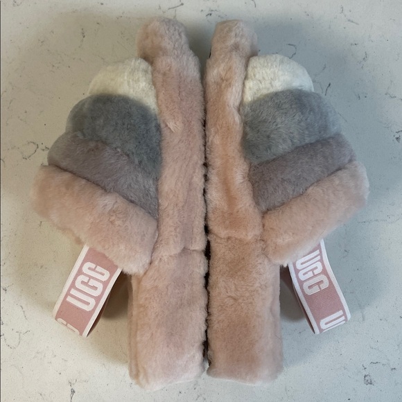 UGG Women's Fluff Yeah Slide Quartz Slipper - 1097169 Fluffy Slippers Size 9 - Picture 7 of 17